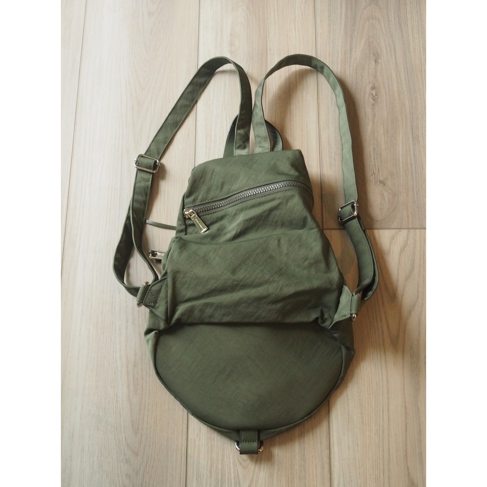 Rebecca Minkoff Julian Olive Green Nylon Backpack Gorpcore Medium Excellent - Picture 3 of 14